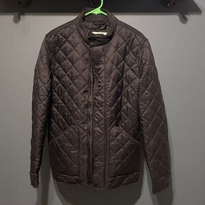 Weatherproof Men's Quilted Dark Brown Jacket